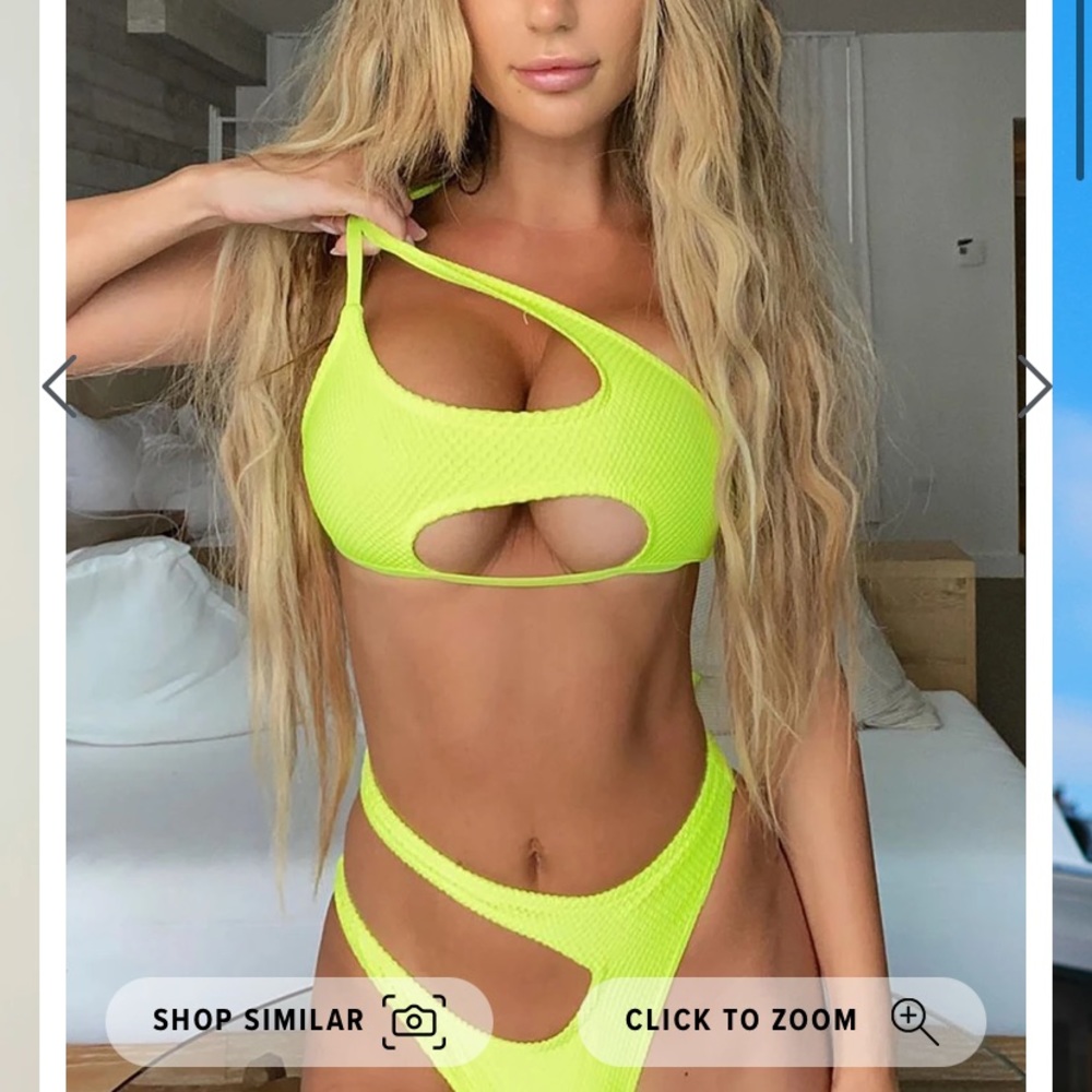 Fashion nova size small yellow bikini